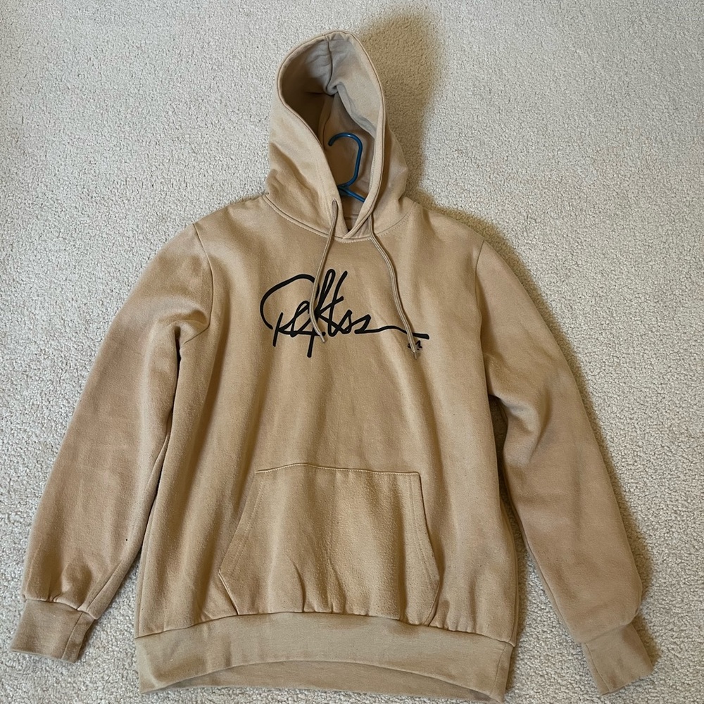Tan Printed Hoodie